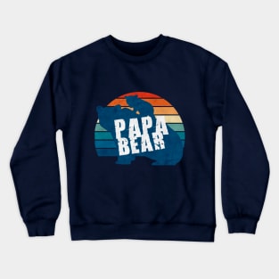 Papa bear Vintage Design Crewneck Sweatshirt